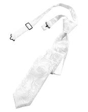 Load image into Gallery viewer, Cardi Pre-Tied White Tapestry Skinny Necktie