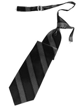 Load image into Gallery viewer, Cardi Pre-Tied Asphalt Venetian Stripe Necktie