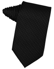 Load image into Gallery viewer, Cardi Self Tie Black Venetian Necktie