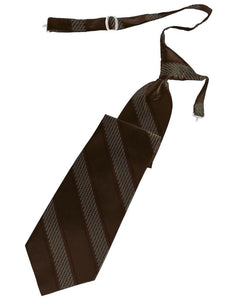 Cardi Pre-Tied Chocolate Venetian Stripe Necktie