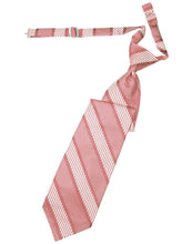 Load image into Gallery viewer, Cardi Pre-Tied Coral Venetian Stripe Necktie