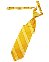 Load image into Gallery viewer, Cardi Pre-Tied Gold Venetian Stripe Necktie
