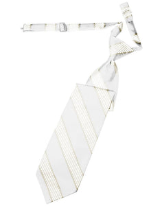 Cardi Pre-Tied Ivory Venetian Stripe Necktie