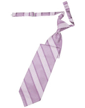 Load image into Gallery viewer, Cardi Pre-Tied Lavender Venetian Stripe Necktie