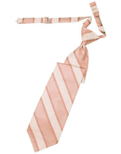 Load image into Gallery viewer, Cardi Pre-Tied Peach Venetian Stripe Necktie