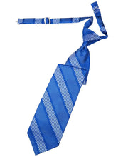 Load image into Gallery viewer, Cardi Pre-Tied Sapphire Venetian Stripe Necktie