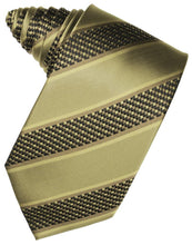 Load image into Gallery viewer, Cardi Self Tie Champagne Venetian Stripe Necktie