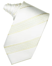 Load image into Gallery viewer, Cardi Self Tie Ivory Venetian Stripe Necktie