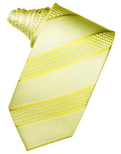 Load image into Gallery viewer, Cardi Self Tie Lemon Venetian Stripe Necktie