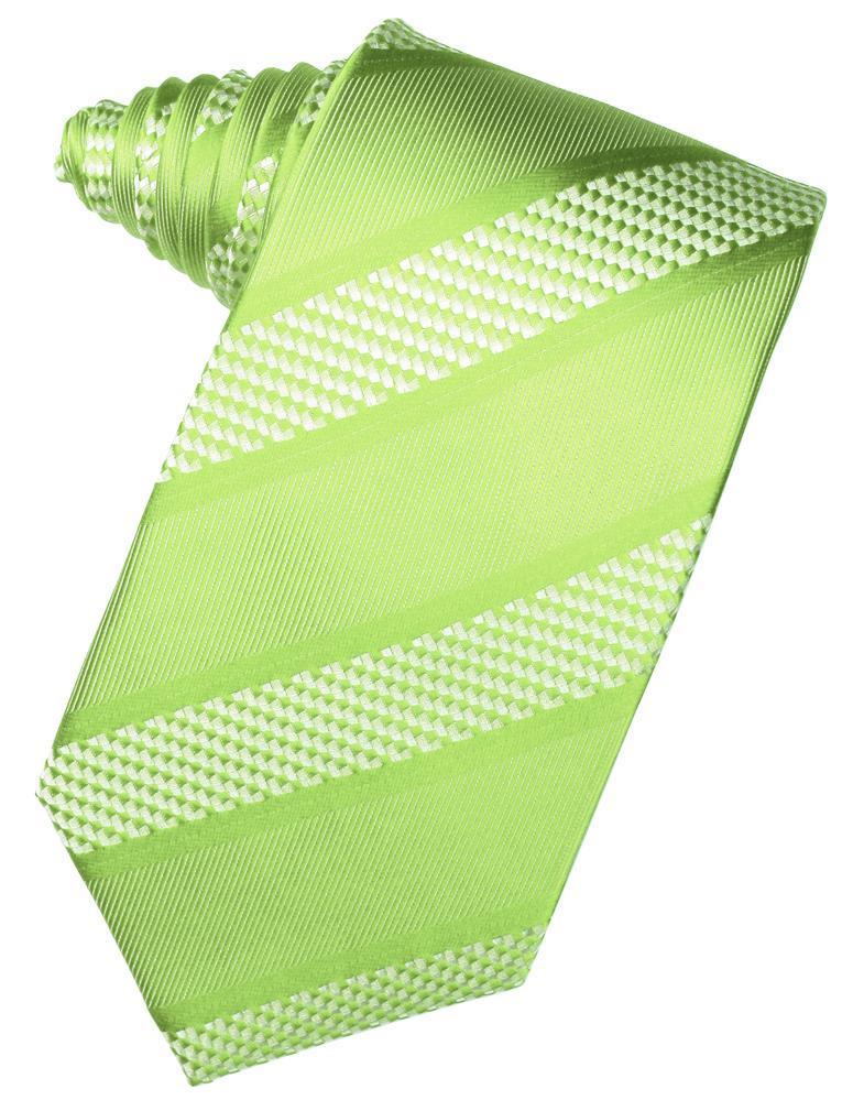 Cardi Self Tie Lime Venetian Stripe Necktie