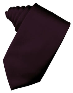 Cardi Self Tie Berry Luxury Satin Necktie