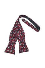 Load image into Gallery viewer, Cardi Self Tie Red Enchantment Bow Tie