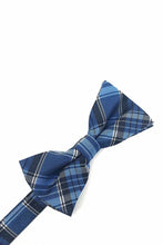 Load image into Gallery viewer, Cardi Pre-Tied Blue Madison Plaid Bow Tie