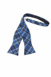 Cardi Self Tie Blue Madison Plaid Bow Tie