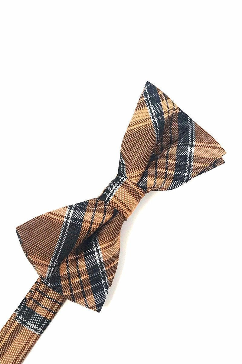 Cardi Pre-Tied Orange Madison Plaid Bow Tie