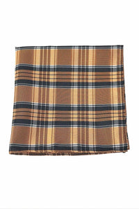 Cardi Orange Madison Plaid Pocket Square