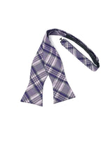 Load image into Gallery viewer, Cardi Self Tie Purple Madison Plaid Bow Tie