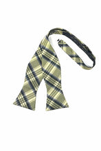 Load image into Gallery viewer, Cardi Self Tie Yellow Madison Plaid Bow Tie