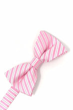 Load image into Gallery viewer, Cardi Pre-Tied Pink Newton Stripe Bow Tie