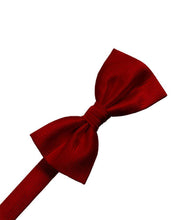 Load image into Gallery viewer, Cristoforo Cardi Pre-Tied Red Faille Silk Bow Tie