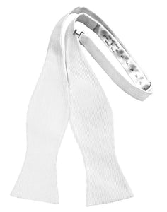 Cristoforo Cardi Self Tie White Faille Silk Bow Tie