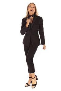 Mark of Distinction "Sophia" Black Tuxedo Jacket (Separates)