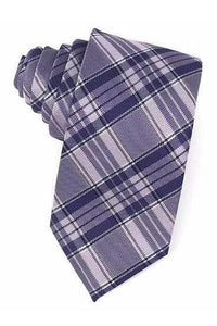 Cardi Purple Madison Plaid Necktie