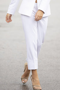 Mark of Distinction "Sophia" White Tuxedo Pants