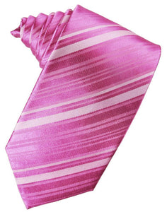 Cardi Fuchsia Striped Silk Necktie