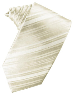 Cardi Ivory Striped Silk Necktie