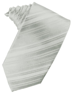 Cardi Platinum Striped Silk Necktie
