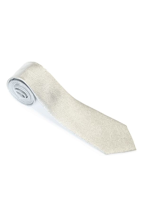 Tux Park Metallic Silver Necktie