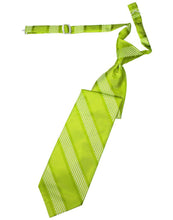 Load image into Gallery viewer, Cardi Pre-Tied Lime Venetian Stripe Necktie
